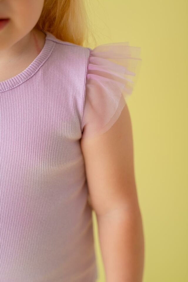 Lila Kız Çocuk T-Shirt Pure Chic