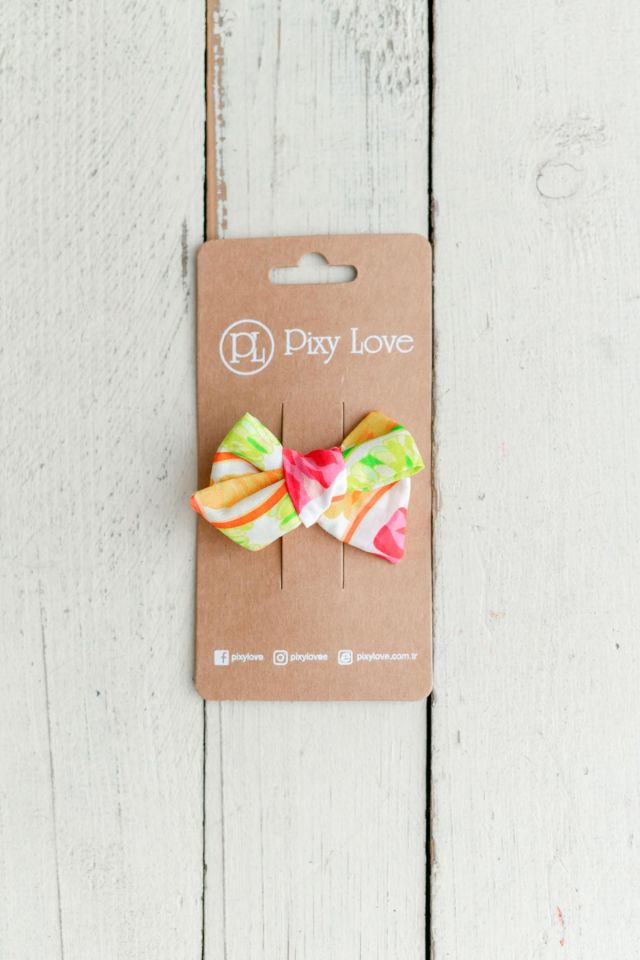 Yeşil Kız Çocuk Klips Fiyonk Grapefruit