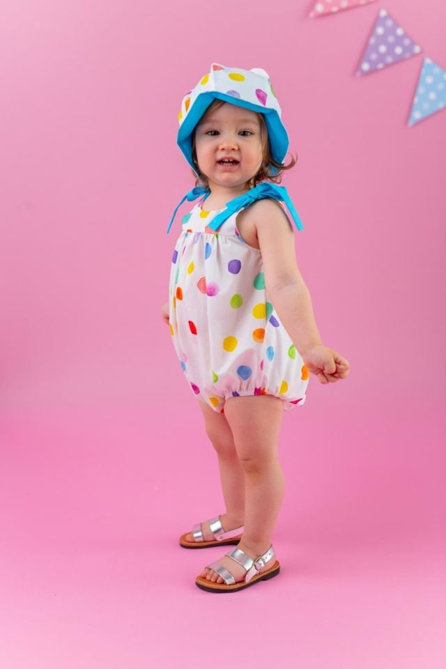 Beyaz Kız Bebek 2'li Tulum Set Nola Ponte